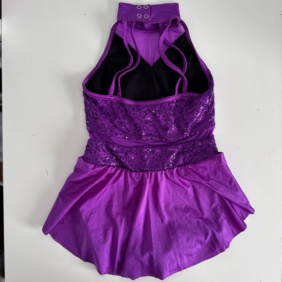 Weissman Tap/Acro Dance Costume. Purple Sequin Biketard. Worn Once med - Picture 4 of 7